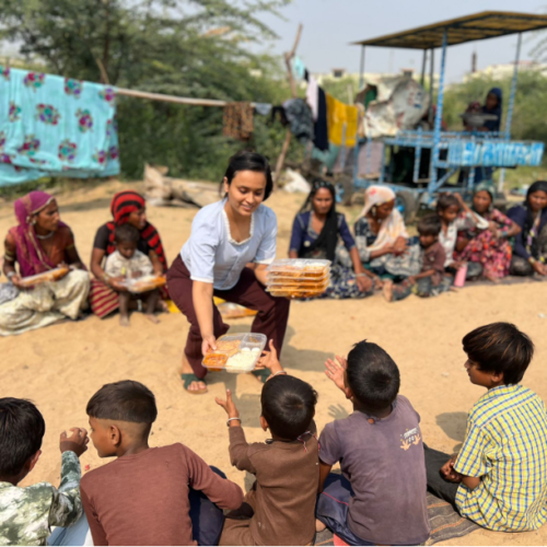 Annakoot Prasadam Distribution for needy families after Goverdhan Puja